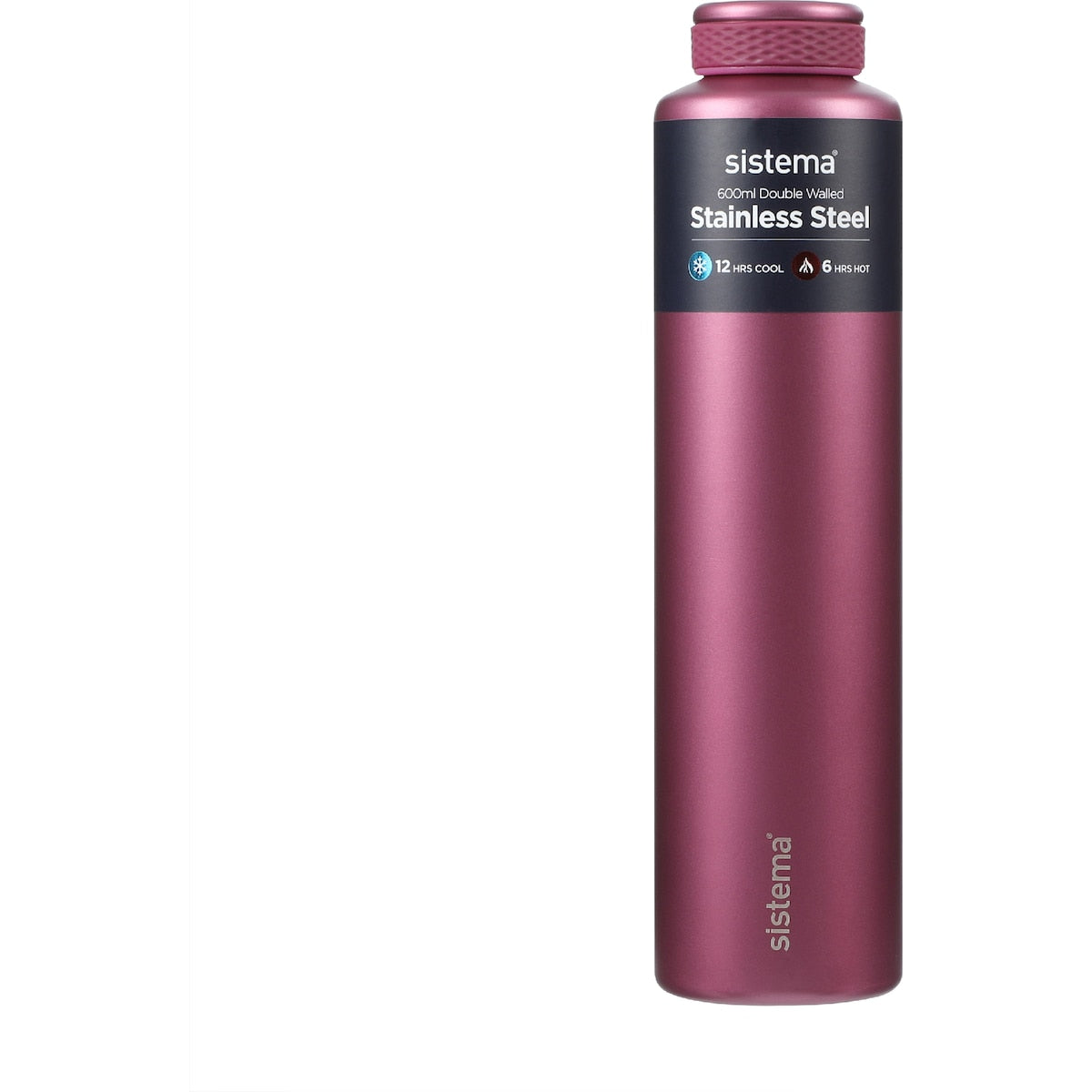 Sistema Stainless Steel Double Walled Bottle Assorted 600ml Each
