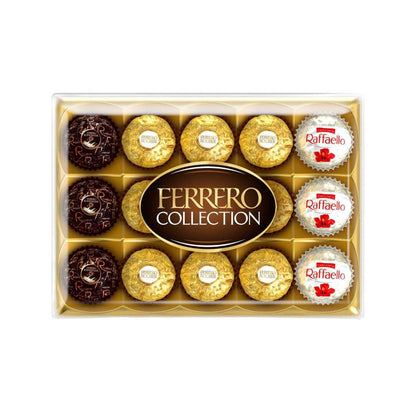 Ferrero Collection Rocher Raffaello Rondnoir Chocolate Gift Box 15 Pack - 172g