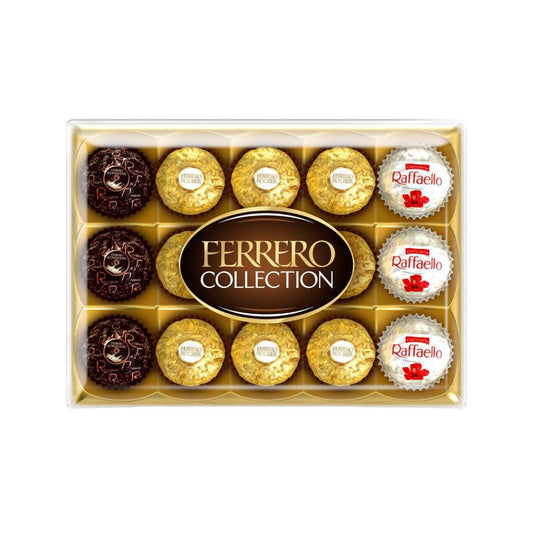 Ferrero Collection Rocher Raffaello Rondnoir Chocolate Gift Box 15 Pack - 172g