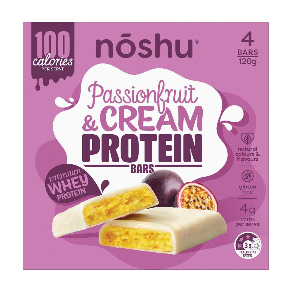 Noshu Passionfruit & Cream Protein Bars - 120g
