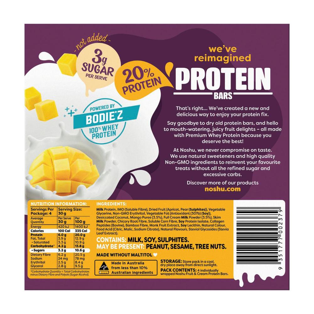 Noshu Mango & Cream Protein Bars - 120g