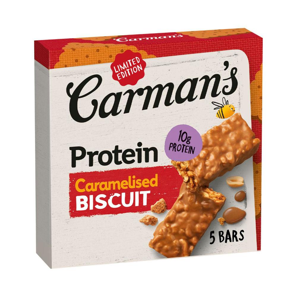 Carman's Protein Bars Caramelised Biscuit 5 Pack - 200g