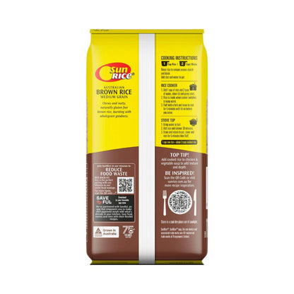 Sunrice Australian Medium Grain Brown Rice - 1kg