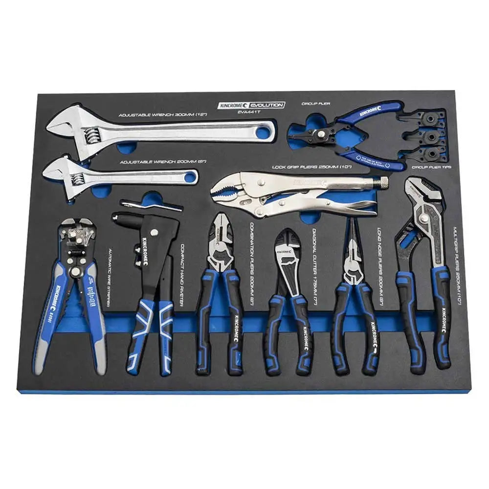 KINCROME Evolution Eva Tray 10 Piece Pliers Wrenches EVA441T