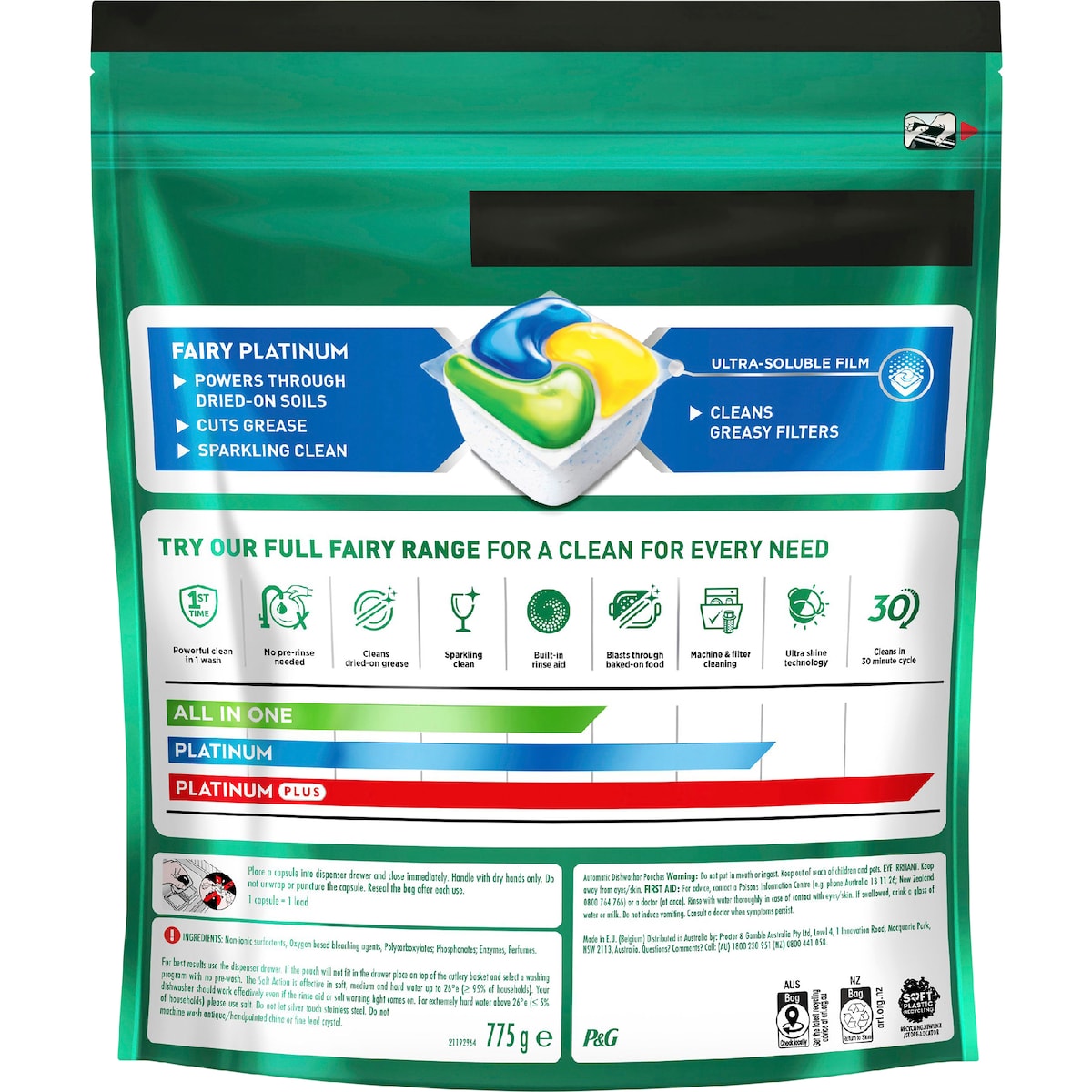 Fairy Platinum Dishwashing Tablets 52 Pack