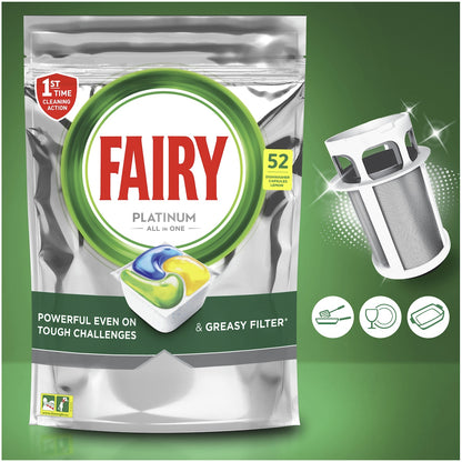 Fairy Platinum Dishwashing Tablets 52 Pack