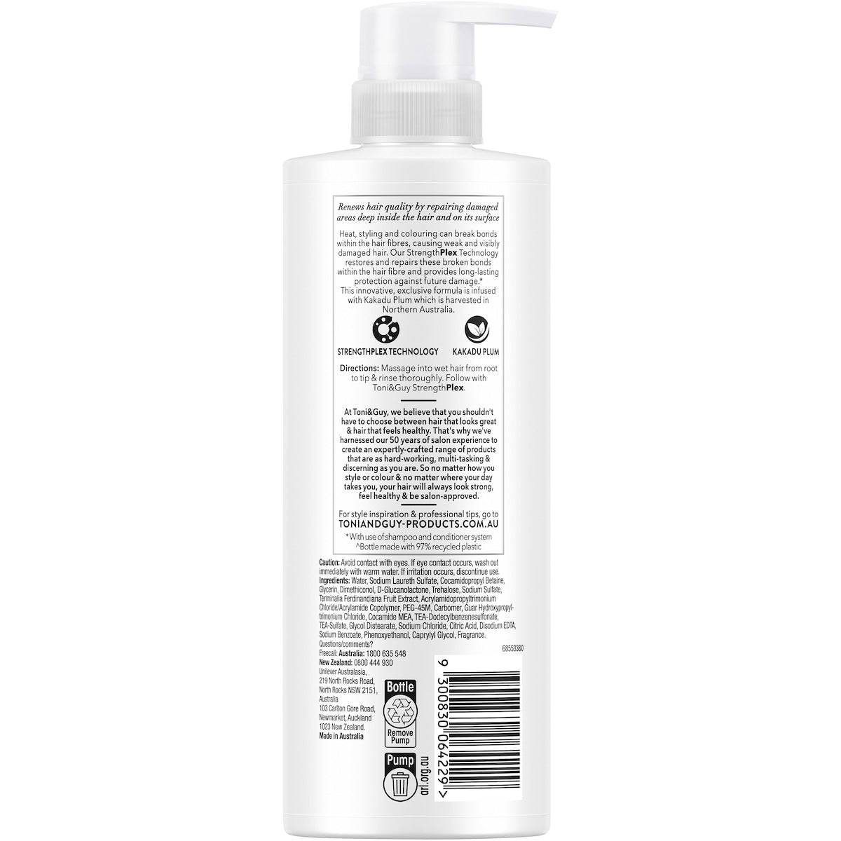 Toni & Guy Strength Plex Bond Repair Shampoo 600ml