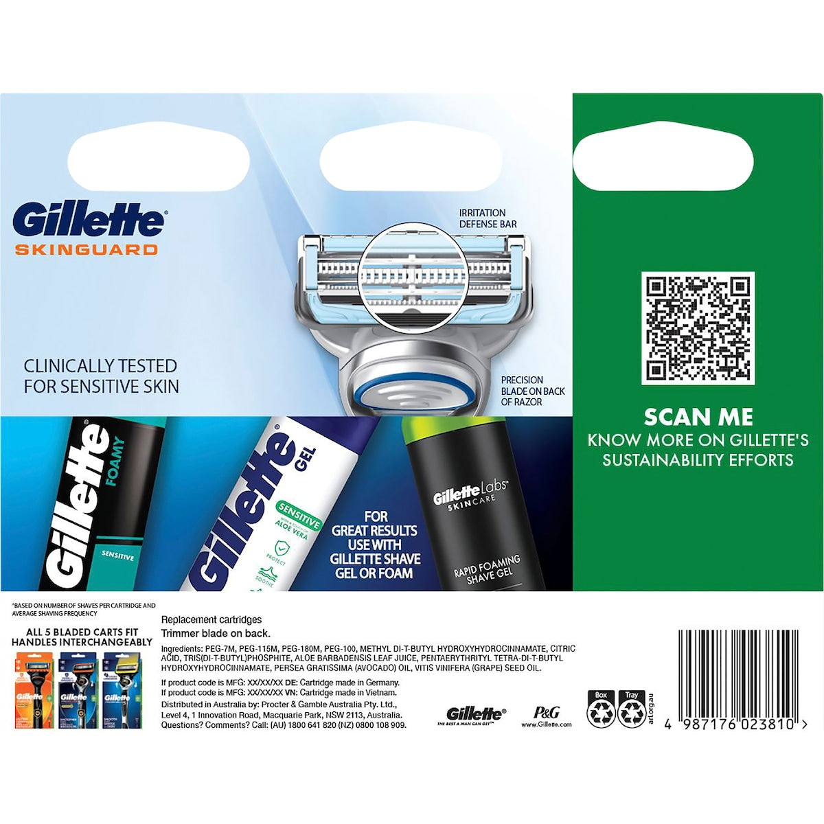Gillette Skinguard Razor Blades 8 Pack
