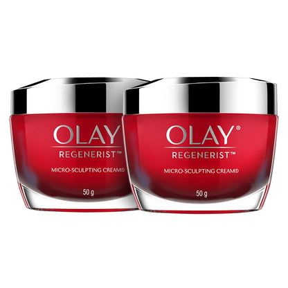 Olay Regenerist Micro-Sculpting Cream Moisturising 82324136 2 x 50g