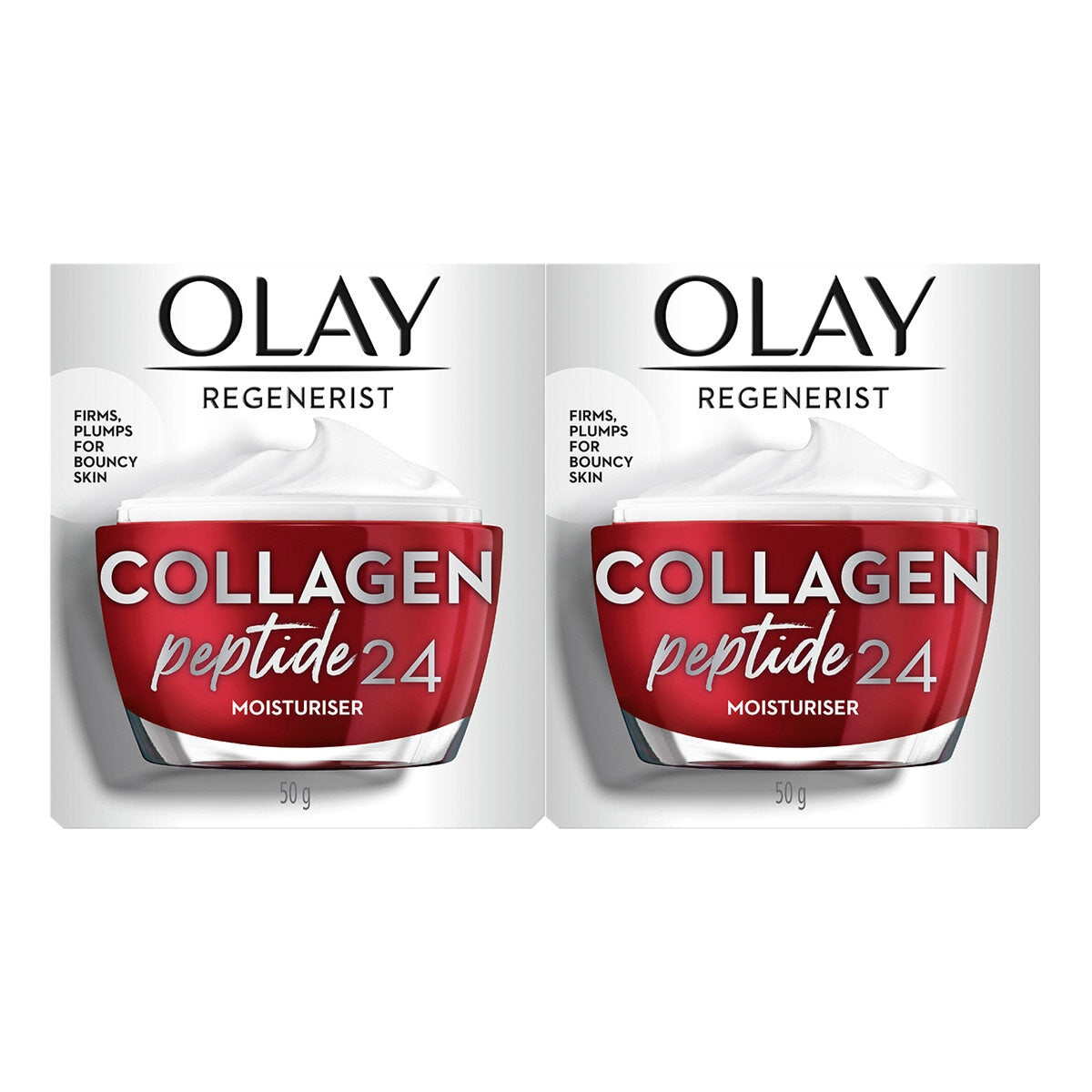 Olay Regenerist Collagen Peptide 24 Fragrance-Free Moisturiser 2 x 50g