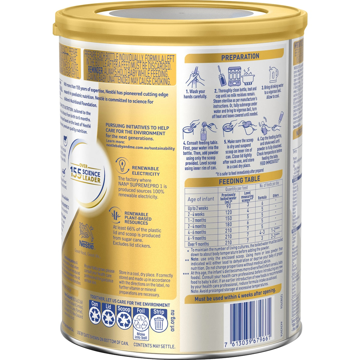 Nan Supremepro 1 Infant Formula Newborns Suitable From Birth 800g
