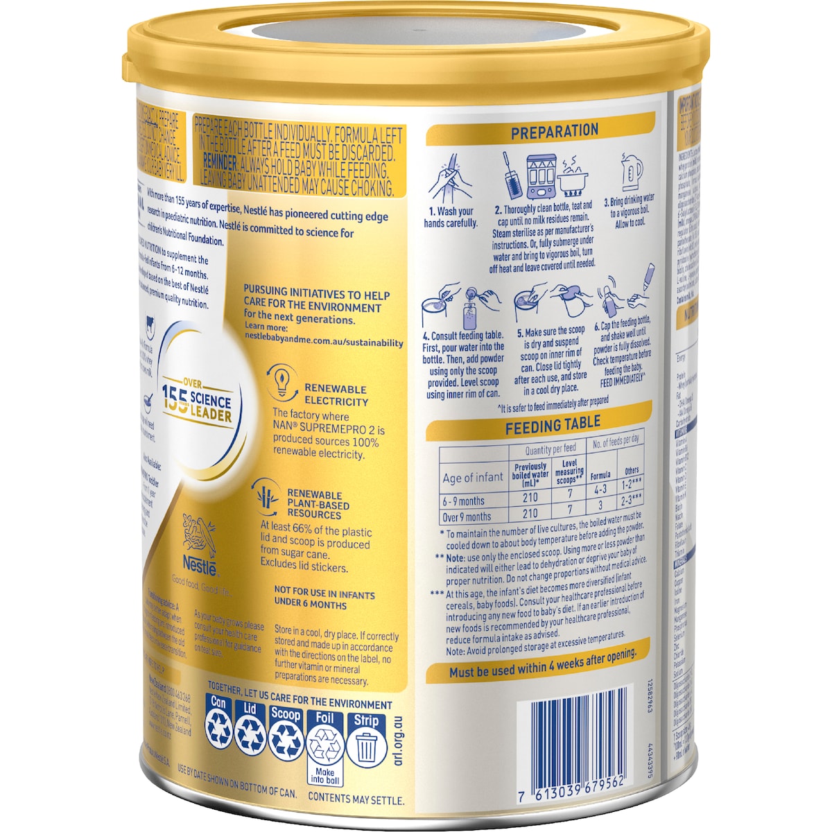 Nan Supremepro 2 Follow-on Baby Formula Powder 6-12m 800g