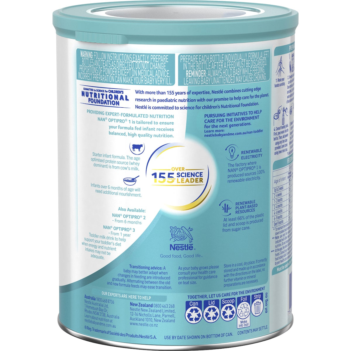 Nan Optipro 1 Infant Formula Newborns Suitable From Birth 800g