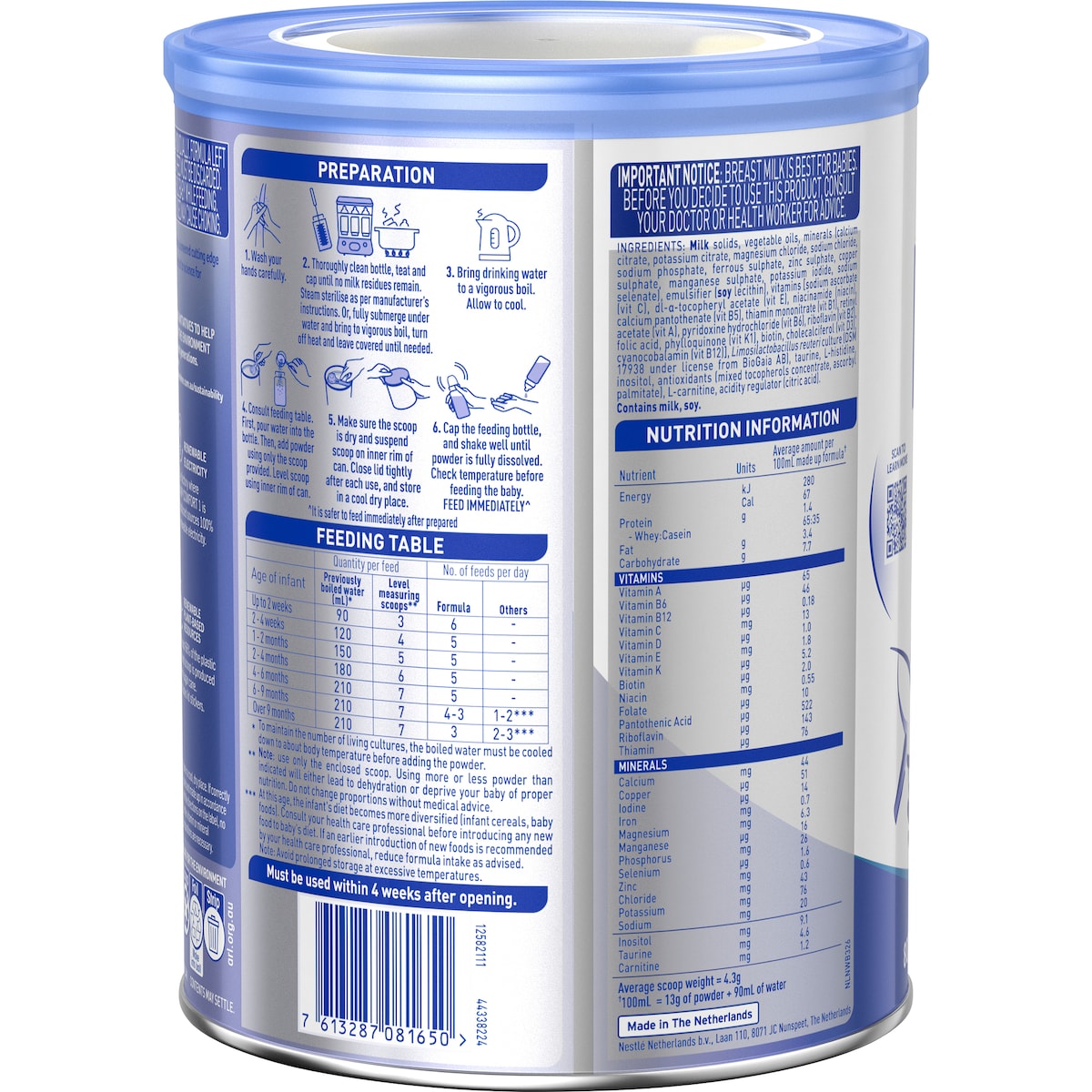 Nan Comfort 1 Infant Formula Newborns Suitable From Birth 800g