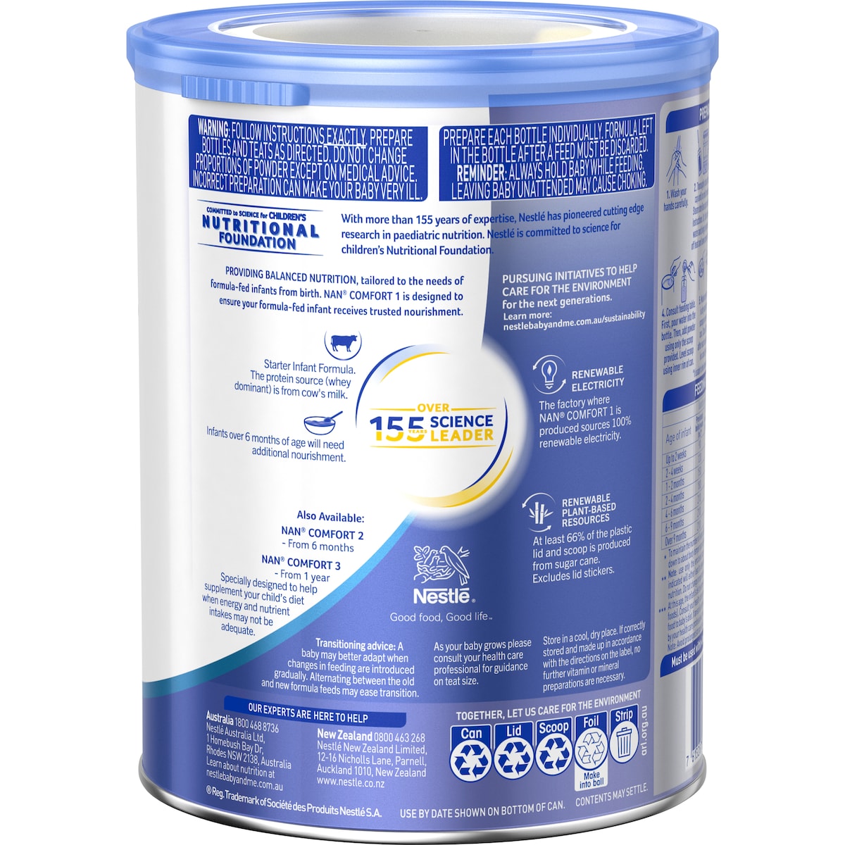 Nan Comfort 1 Infant Formula Newborns Suitable From Birth 800g