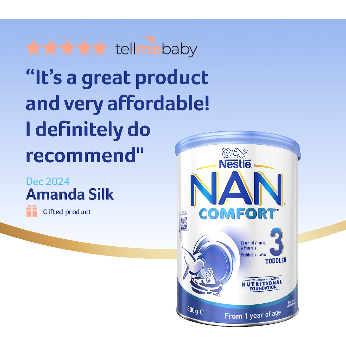 Nan Comfort 3 Toddler Milk Drink From 1 Year 800g