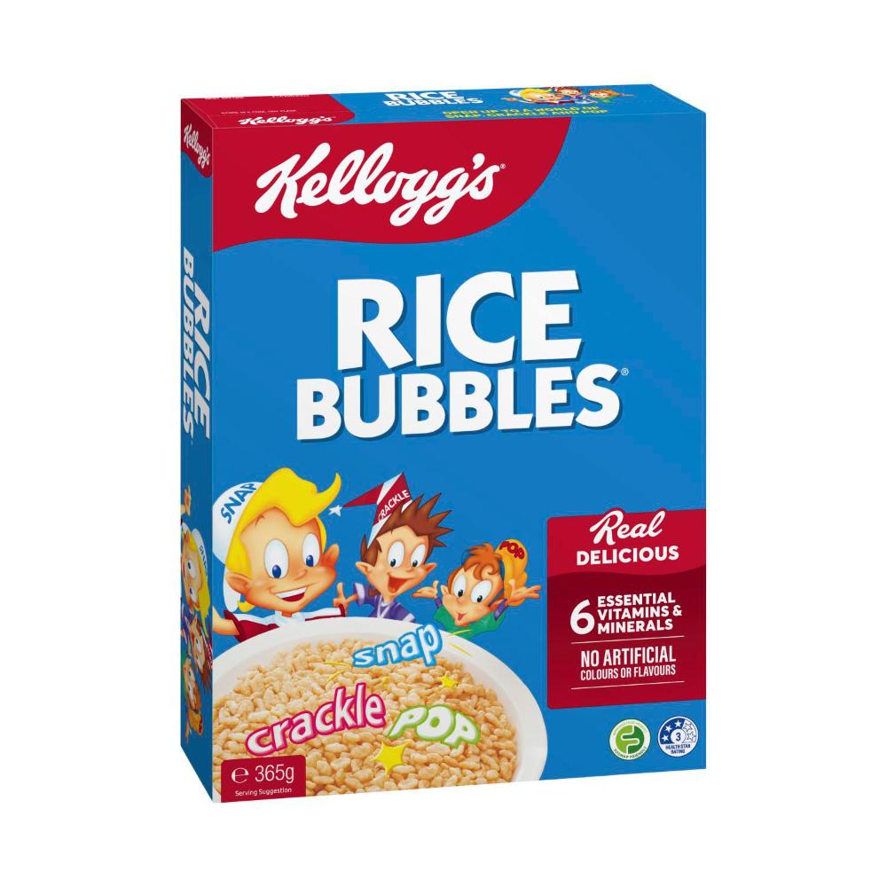 Kellogg's Rice Bubbles Puffed Rice Breakfast Cereal - 365g