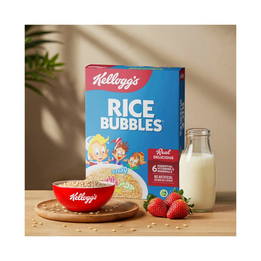 Kellogg's Rice Bubbles Puffed Rice Breakfast Cereal Bulk Pack - 725g