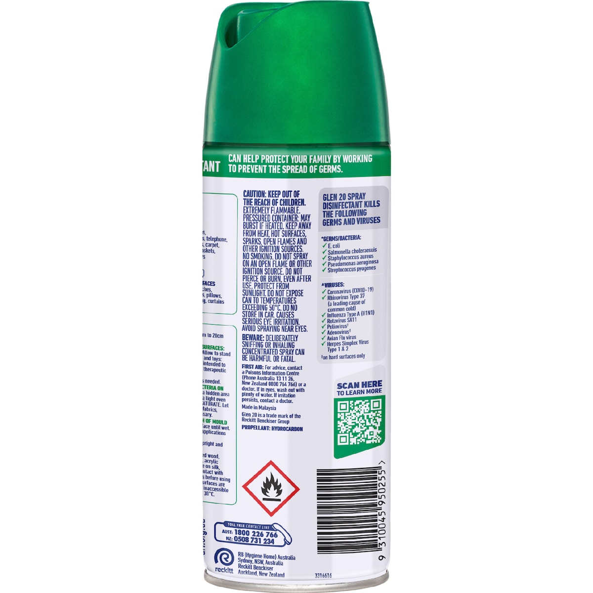 Glen 20 All In One Original Disinfectant Spray 300g