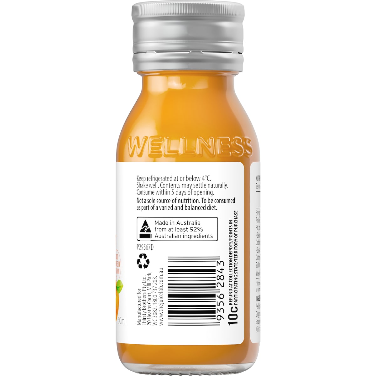 The Juice Lab Wellness Immune Vitality Super Shot 60ml