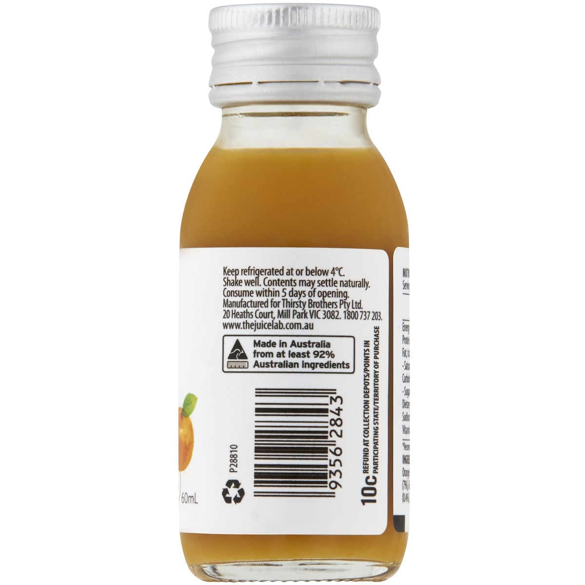 The Juice Lab Wellness Immune Vitality Super Shot 60ml