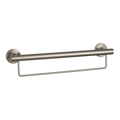 Evekare Towel Rail with Grab Rail - 600mm - Brushed Nickel