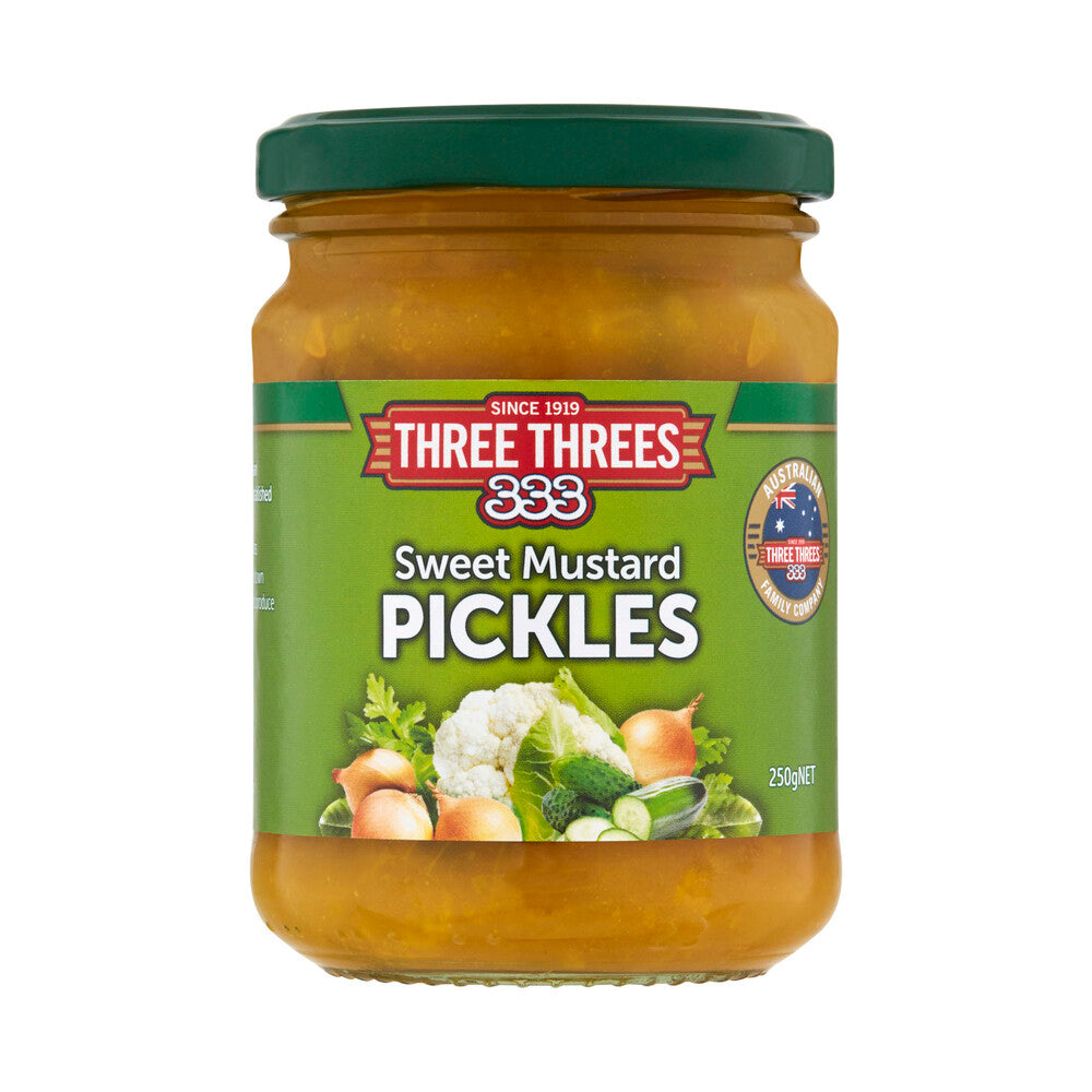 Three Threes Sweet Mustard Pickles - 250g