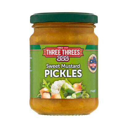Three Threes Sweet Mustard Pickles - 250g