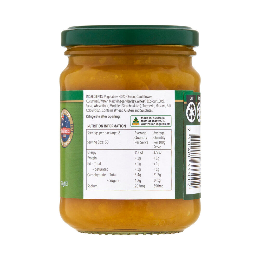 Three Threes Sweet Mustard Pickles - 250g