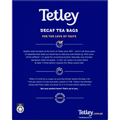 Tetley Decaffeinated Tea Bags 100 Pack