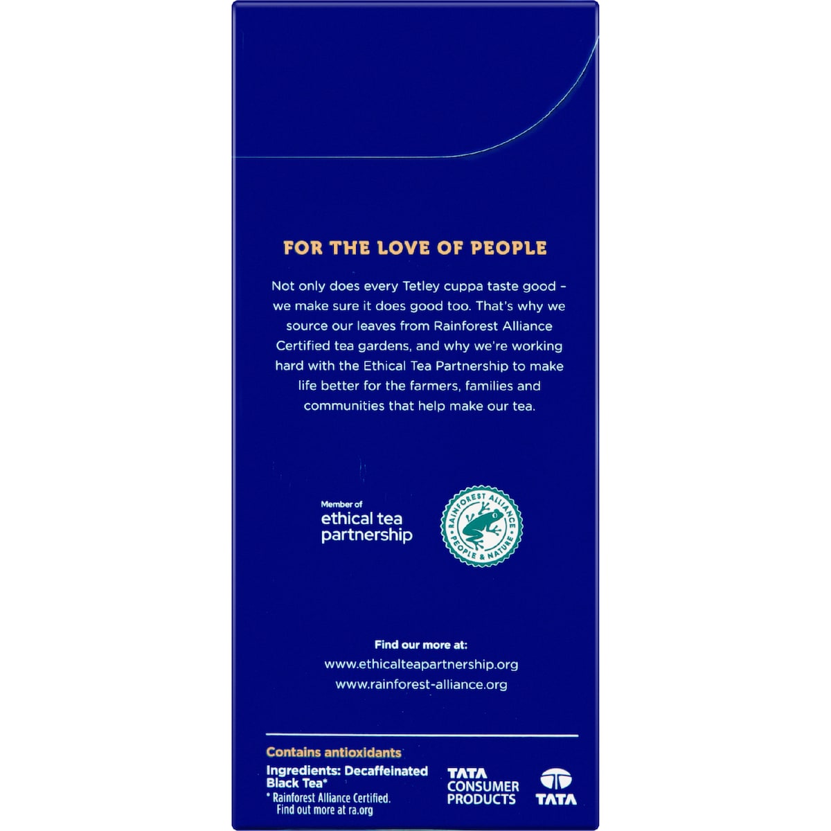Tetley Decaffeinated Tea Bags 100 Pack