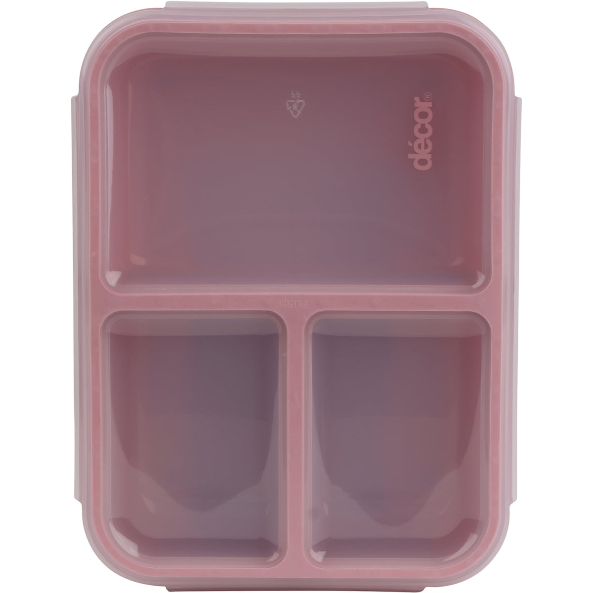 Decor Go Triple Split Bento Lunch Box Assorted 1.4l Each