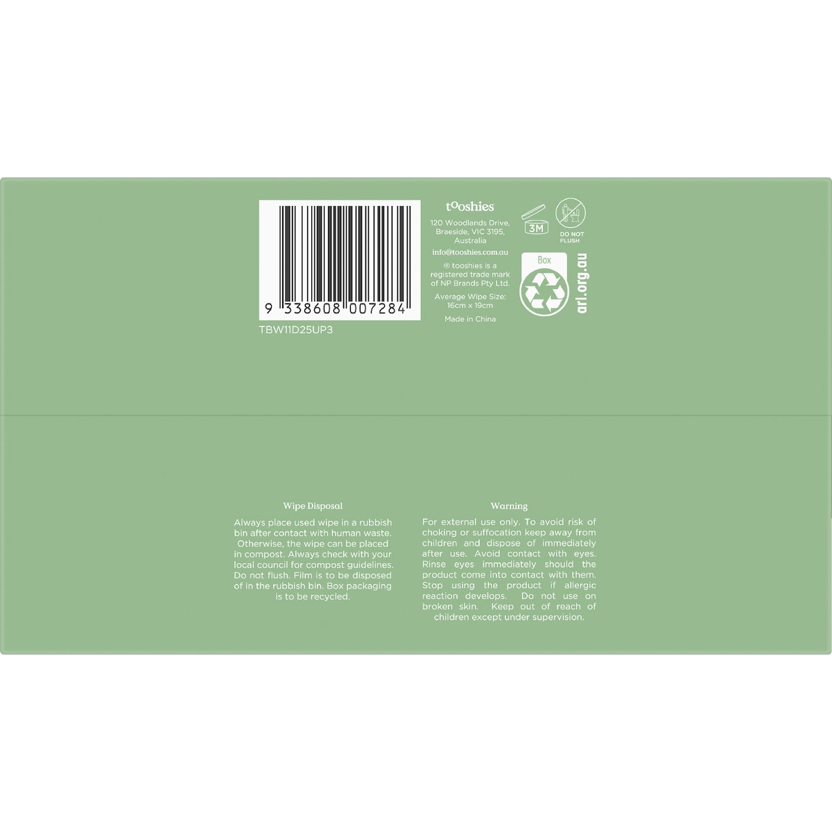 Tooshies Baby Wipes Aloe Vera & Chamomile 280 Pack