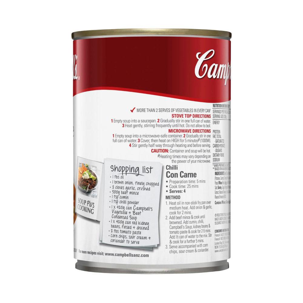 Campbell's Condensed Soup Can Vegetable Beef - 420g