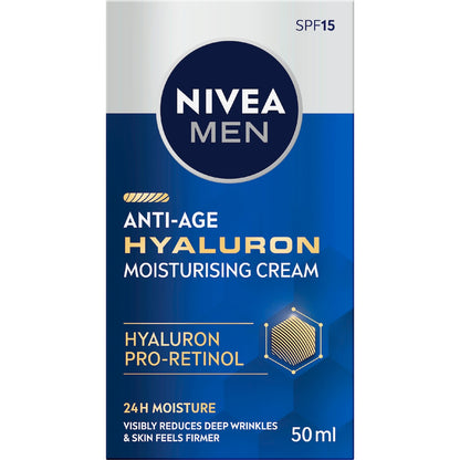 Nivea Men Anti Age Hyaluron Face Moisturising Cream Spf 15 50ml