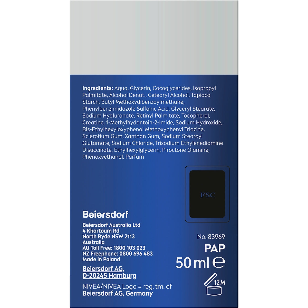 Nivea Men Anti Age Hyaluron Face Moisturising Cream Spf 15 50ml