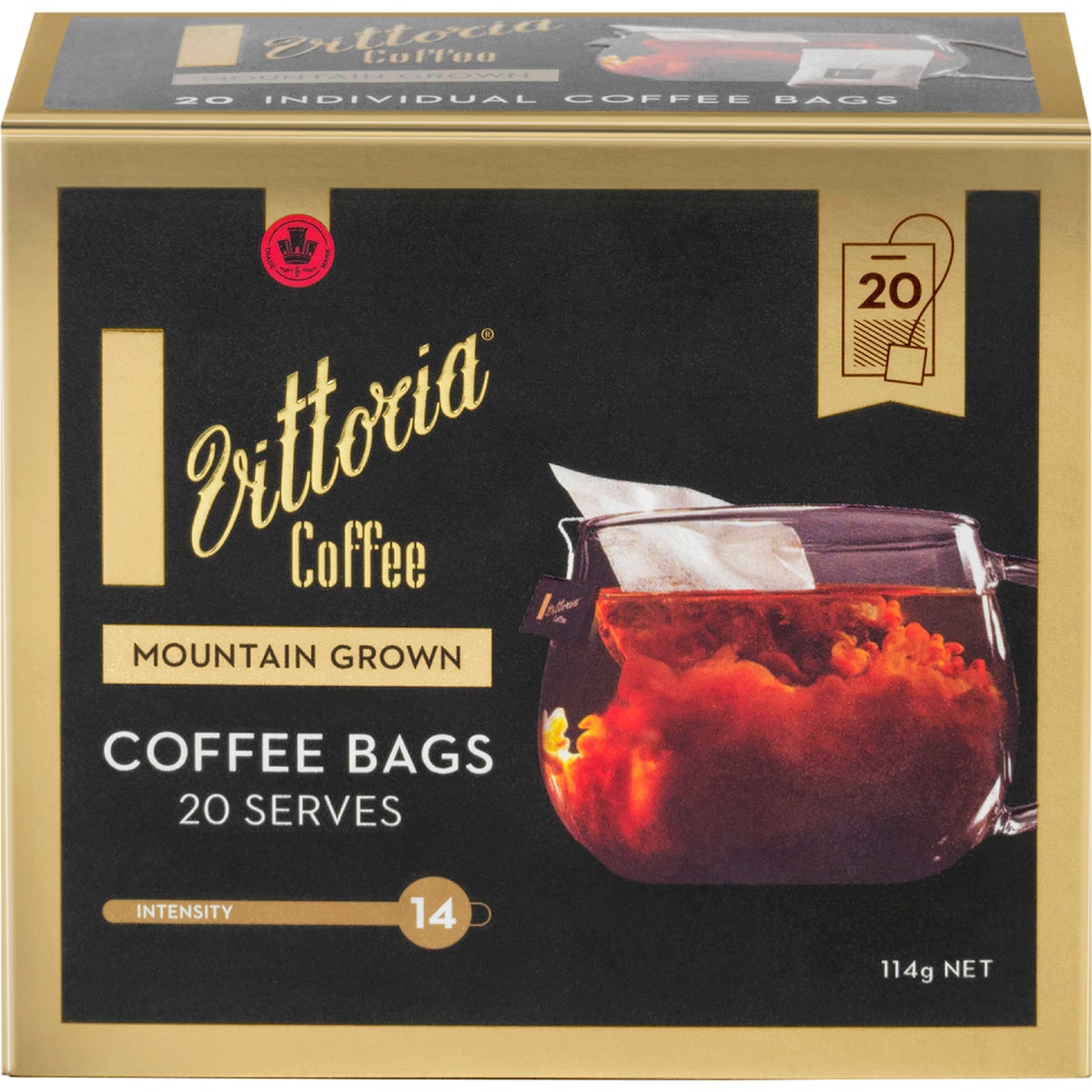 Vittoria Coffee Bags Mountain Grown 20 Pack