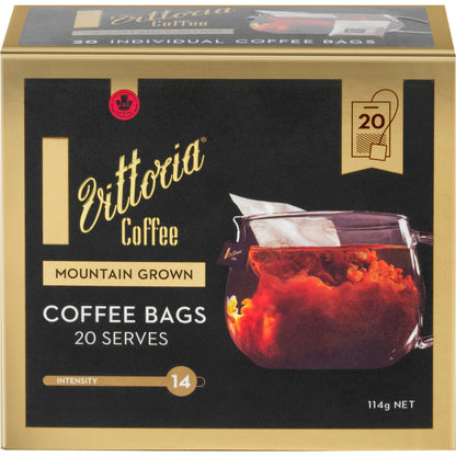 Vittoria Coffee Bags Mountain Grown 20 Pack