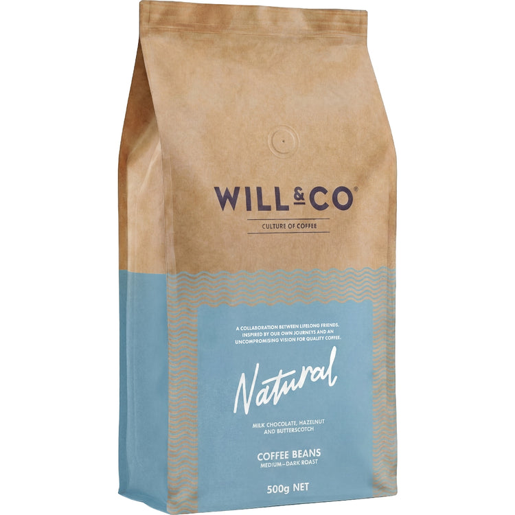 Will & Co Coffee Beans Natural 500g