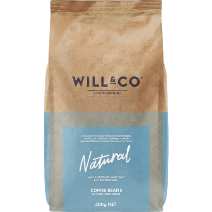 Will & Co Coffee Beans Natural 500g
