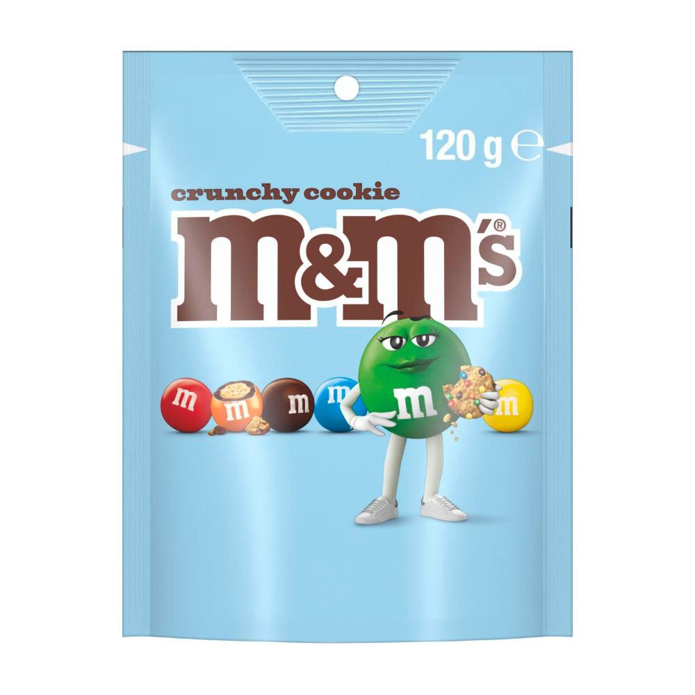 M&Ms Crunchy Cookie Milk Chocolate Snack Bag - 120g