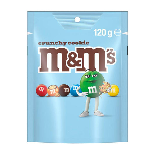 M&Ms Crunchy Cookie Milk Chocolate Snack Bag - 120g