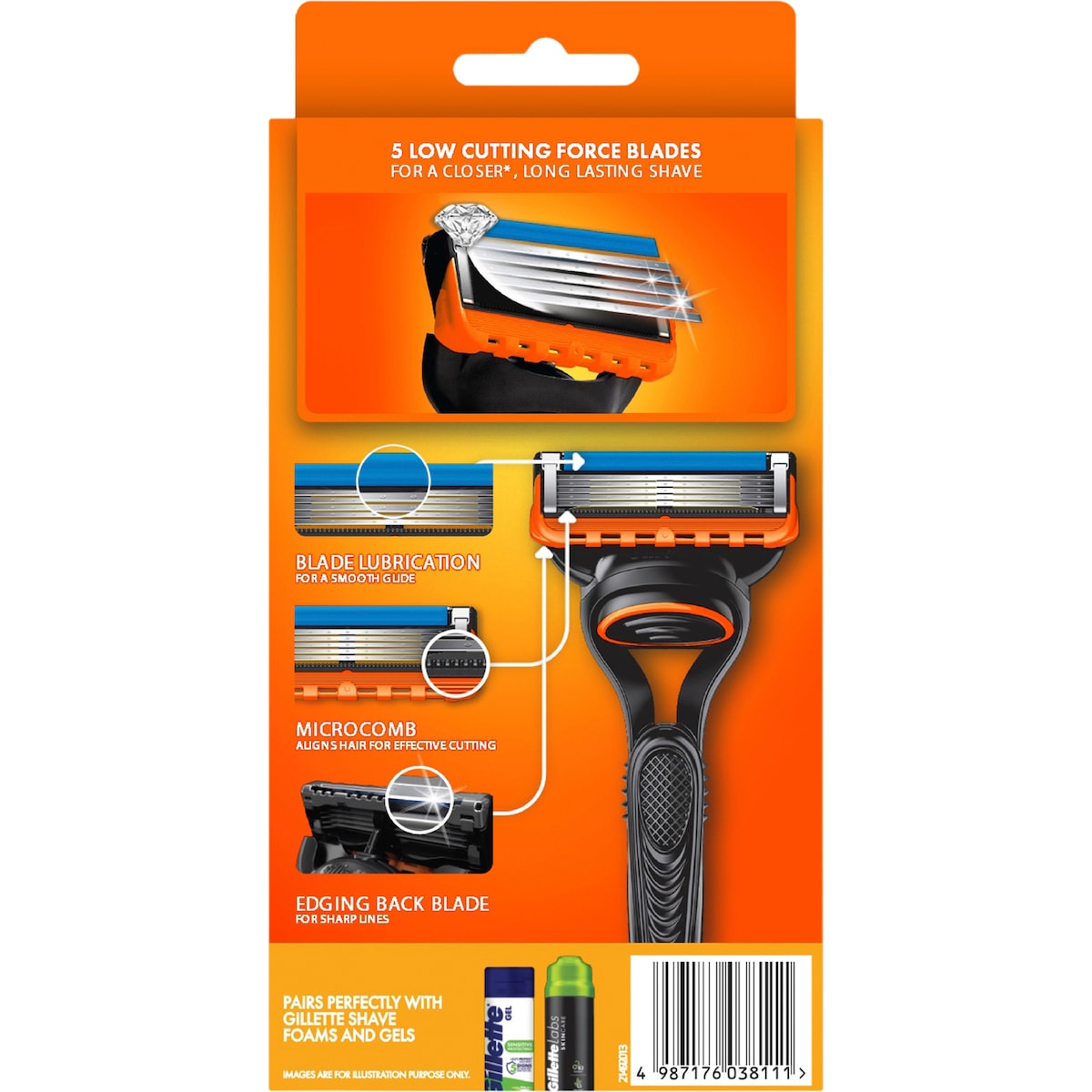Gillette Fusion 5 Manual Mens Shaving Razor Each