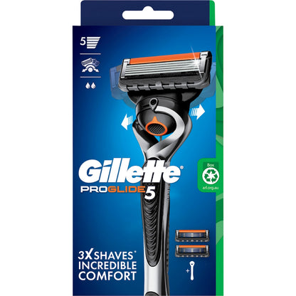 Gillette Proglide Mens Razor Handle With 2 Blade Cartridges Each