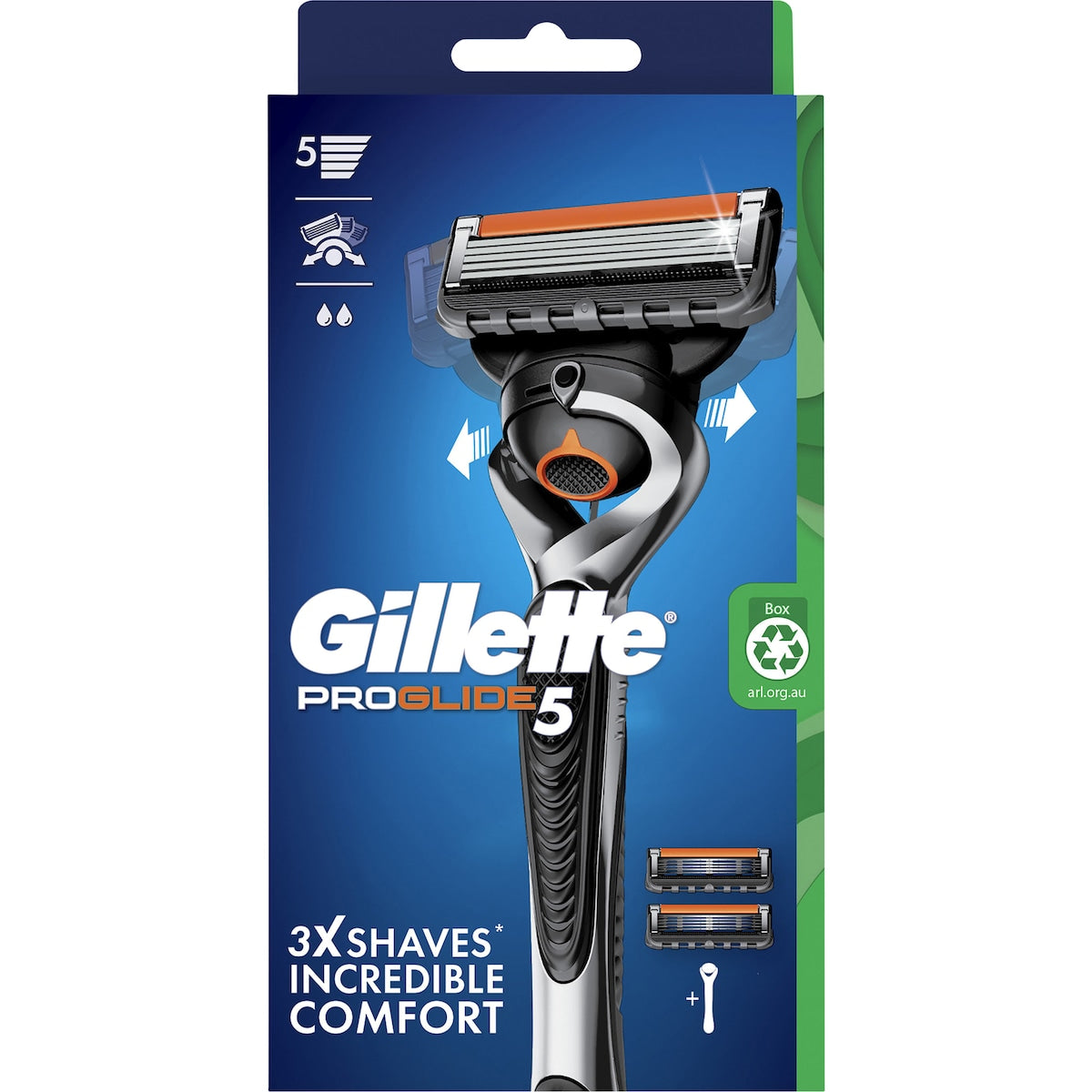 Gillette Proglide Mens Razor Handle With 2 Blade Cartridges Each