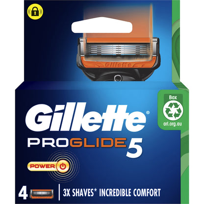 Gillette Proglide Power Razor Blades Replacement Cartridges 4 Pack