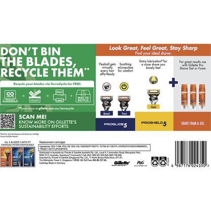 Gillette Proglide Power Razor Blades Replacement Cartridges 8 Pack