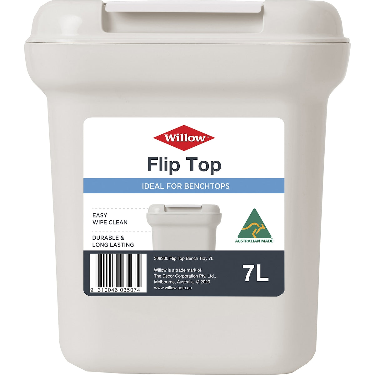 Willow Waste Bin Flip Top Tidy Large Each