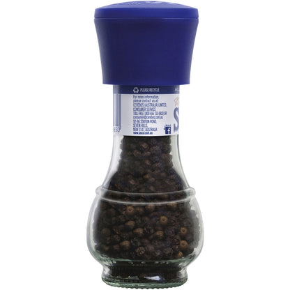 Saxa Black Peppercorn Pepper Grinder 45g