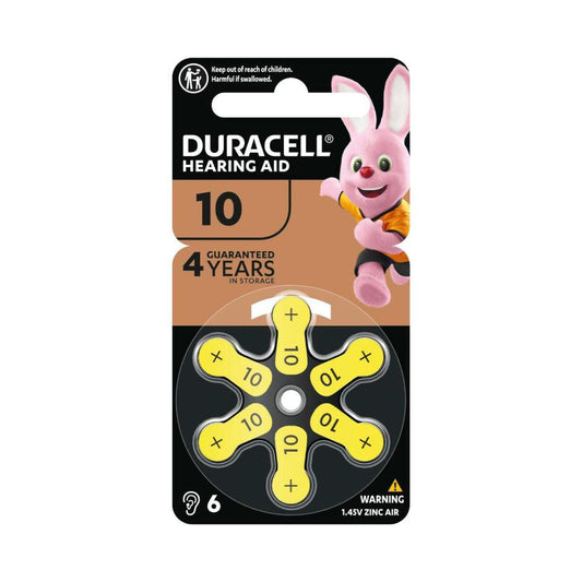 Duracell Hearing Aid Size 10 Batteries - 6 Pack